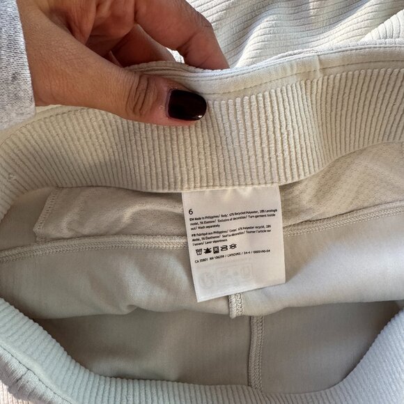 Lululemon Softstreme Ribbed Zip Flared Full Length Pant - Bone - Picture 5 of 5